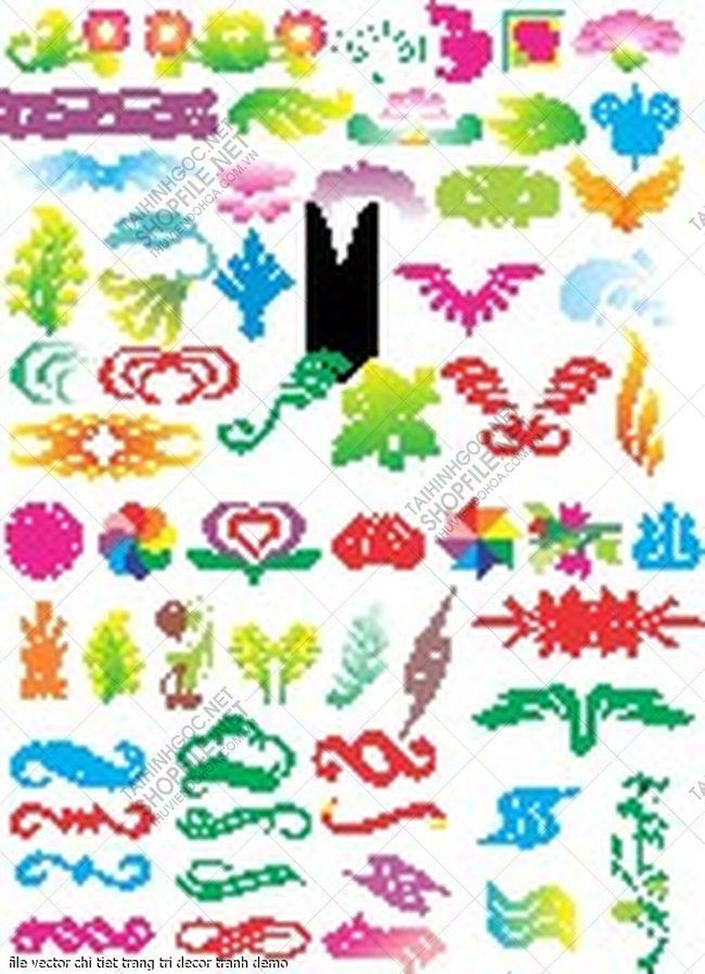 file vector chi tiet trang tri decor tranh 